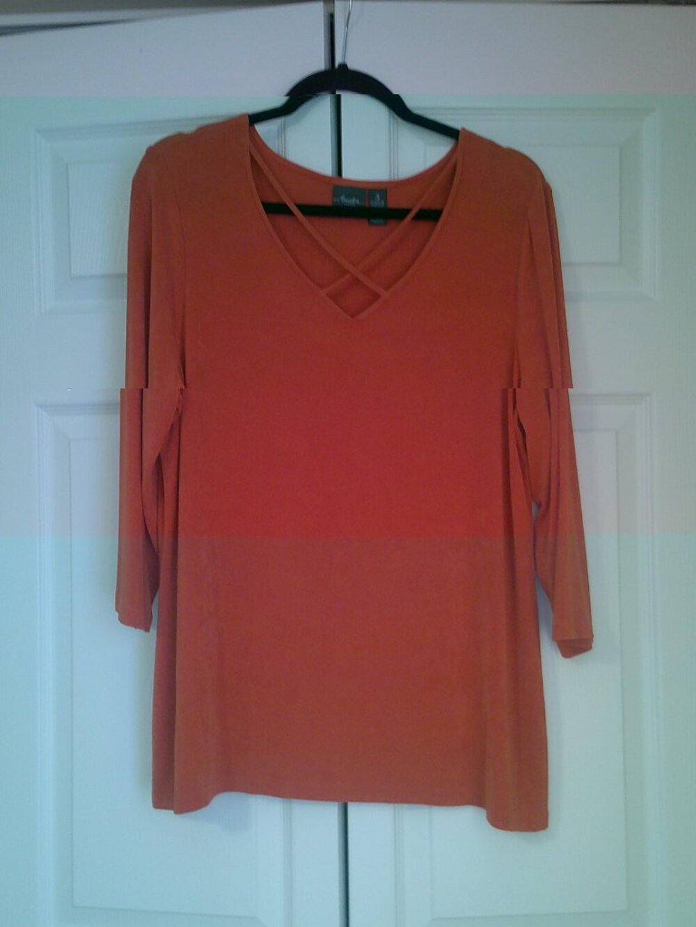 CHICO’S Travelers "Criss-Cross ”Travel Top  size 3 / XL / 16
